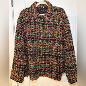 Chico’s Multicolor Tweed Jacket XL